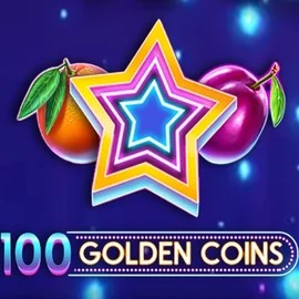 Official Slots logo: 100 Golden Coins by Amusnet Interactive at Robocat Casino