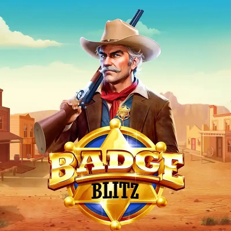 Badge Blitz casino game by Pragmatic Play – featured logo at Robocat Casino