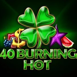 Official Slots logo: 40 Burning Hot by Amusnet Interactive at Robocat Casino