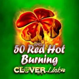50 Red Hot Burning Clover Links slot icon by Novomatic, available at Robocat Casino