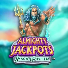 Official Jackpots logo: Almighty Jackpots – Realm of Poseidon by Novomatic at Robocat Casino