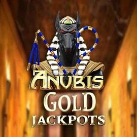 Anubis Gold Jackpots online game logo by Inspired Gaming on robocats.eu.com