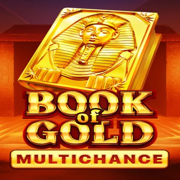 Book of Gold Multichance slot visual from Playson available on robocats.eu.com