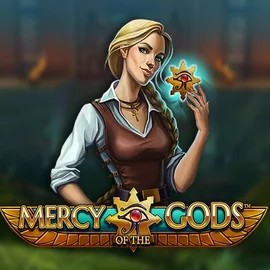Mercy Of The Gods slot logo by NetEnt at Robocat Casino