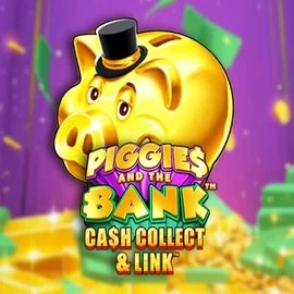Official Slots logo: Piggies And The Bank Cash Collect & Link by Origins at Robocat Casino