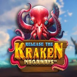 Release the Kraken Megaways logo by Pragmatic Play Robocat Casino