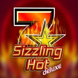 Official Slots logo: Sizzling Hot Deluxe by Novomatic at Robocat Casino