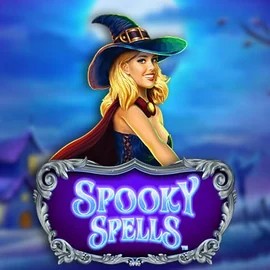 Official Slots logo: Spooky Spells by Novomatic at Robocat Casino