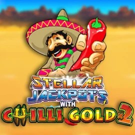 Stellar Jackpots with Chilli Gold x2 slot logo by Lightning Box Game at Robocat Casino